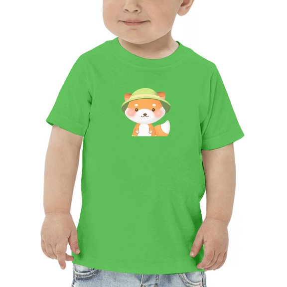 Cute Shiba Inu Wearing Hat T-Shirt Toddler -Image by Shutterstock,  3 Toddler