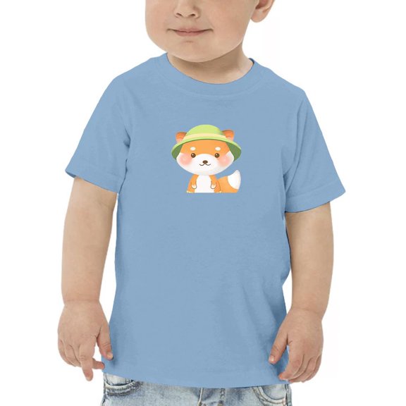 Cute Shiba Inu Wearing Hat T-Shirt Toddler -Image by Shutterstock,  4 Toddler