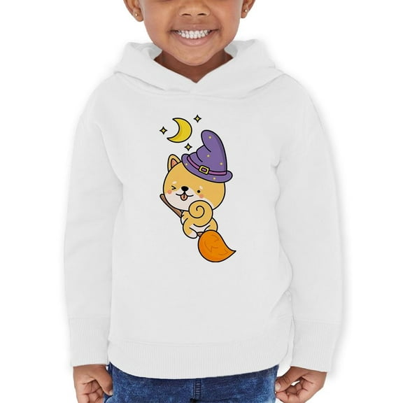 Cute Shiba Witch Costume Hoodie Toddler -Image by Shutterstock,  4 Toddler