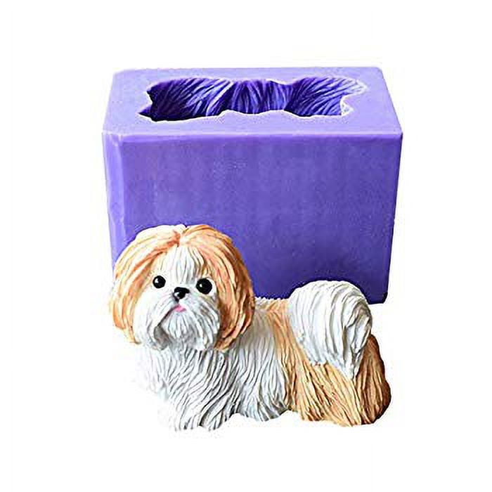 Cute Shih Tzu Dog Silicone Mold For a Puppy Chocolate Moulds Dog Soap Molds  