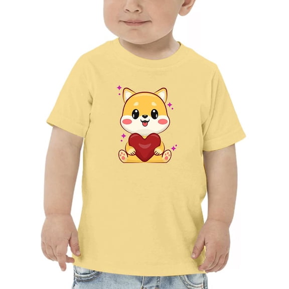 Cute Shina Inu W Heart T-Shirt Toddler -Image by Shutterstock, 5 Toddler