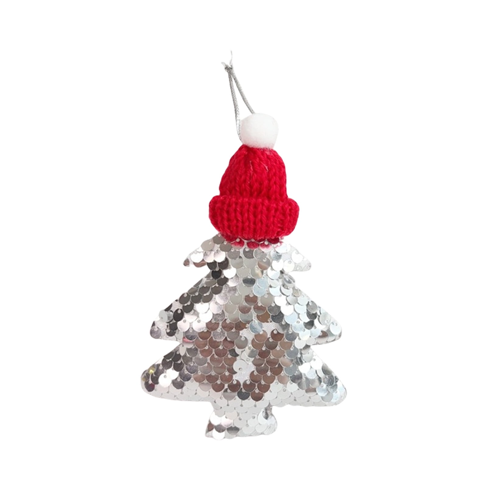 Cute Shiny Sequins Xmas Tree Ornaments Sparkly Christmas Holiday