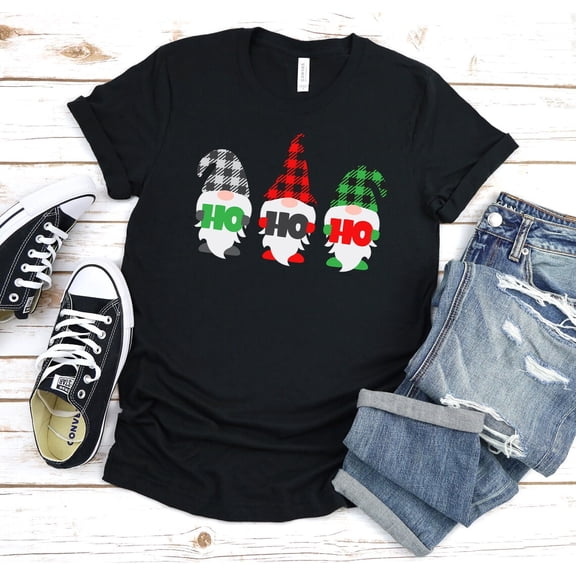Cute Shirt, Santa Gnome Shirt Tshirt, Winter Tshirt, Winter Time Shirt, Ho Ho Ho