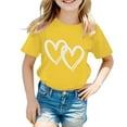 thumbnail image 1 of Cute Shirts For Girls 10-12 Kid Girls Cute Graphic Round Neck Short Sleeve Tee Summer Casual T Shirt Baby Girl Summer Clothes,5-6 Years, 1 of 5