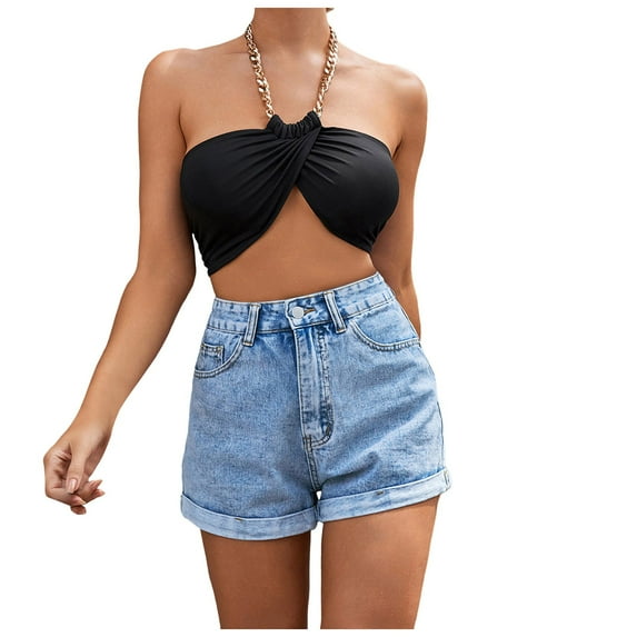 Cute Shorts for Women, Athletic Shorts for Women,Women's Stretch Denim Shorts High Waist Comfortable Casual Summer Fashion Elastic Drawstring Waistband