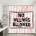 thumbnail image 1 of Cute Shower Curtain Not Allowed Shower Curtain Funny Striped Bathtub Curtains Preppy Decor Bathroom Set Waterproof Fabric Shower Curtain with Hooks (W 72" x H 72",Pink Striped), 1 of 6