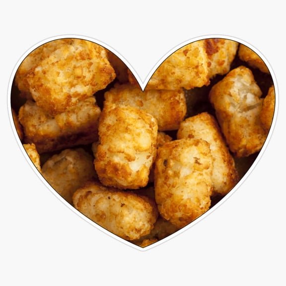 Cute Shredded Potato Tater Tot Heart Shape Fast Food Diner Side Snack Decal For Lunchbox Sticker