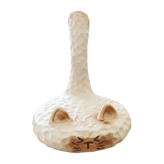 Cute Siamese Cat Figurine Desk Stand Holder for Mobile Phones Tablets Decorative and Functional Resin Office Desk Organizer