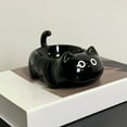 thumbnail image 1 of Cute Siamese Cats Ashtray Indoor or Outdoor Use Ceramic Ash Holder for Smokers Decorative Ashtrays for Home Office Cat Lover Ash Tray Black and White （Black）, 1 of 6