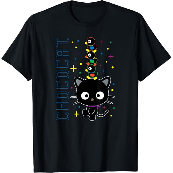 Cute Silhouette Kitten ChocoCat Adorable Anime Pet T-Shirt