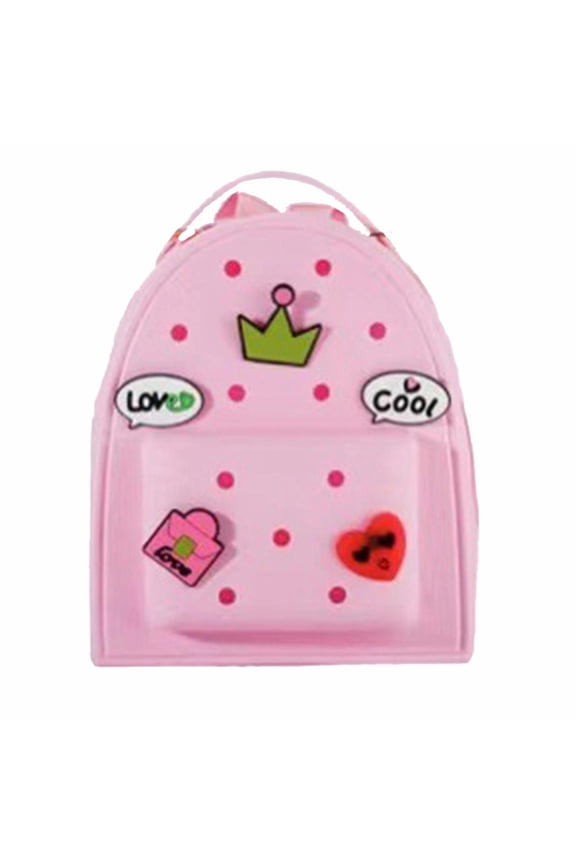 Cute Silicone Jelly Mini Backpack, Water Resistant Lightweight Bag for Pool, Beach, Gym, Customizable Charms, Easy Clean
