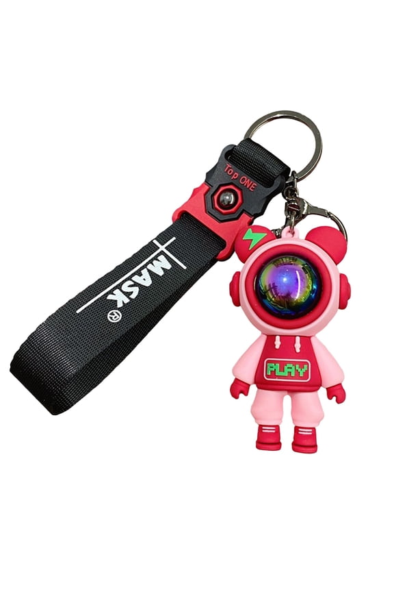 Cute Silicone Keychain Key Ring Holder Flexible Bag Charm Accessory For Kids Friends Keys Backpacks Gift