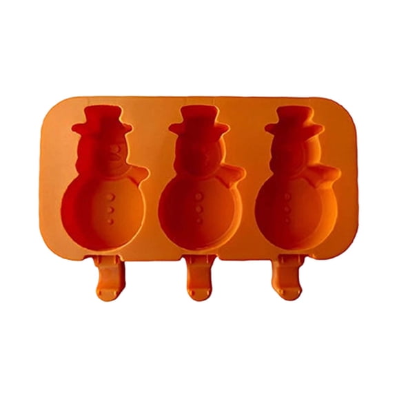 Cute Silicone Homemade Maker Easy Release Snowman Ice Tray