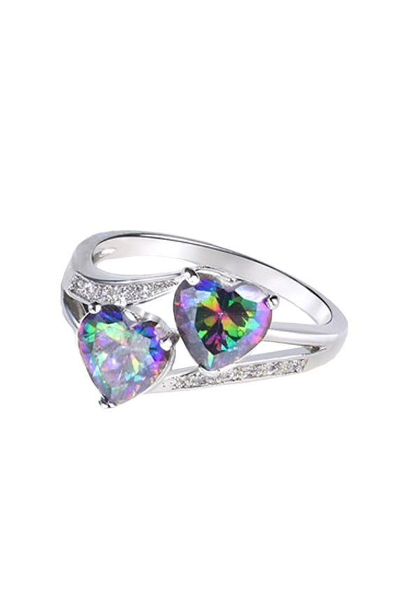 Cute Silver Cubic Zirconia Ribbon Bow Knot Wedding Promise Engagement Stackable Rings For Women Her Birthday Mini Present