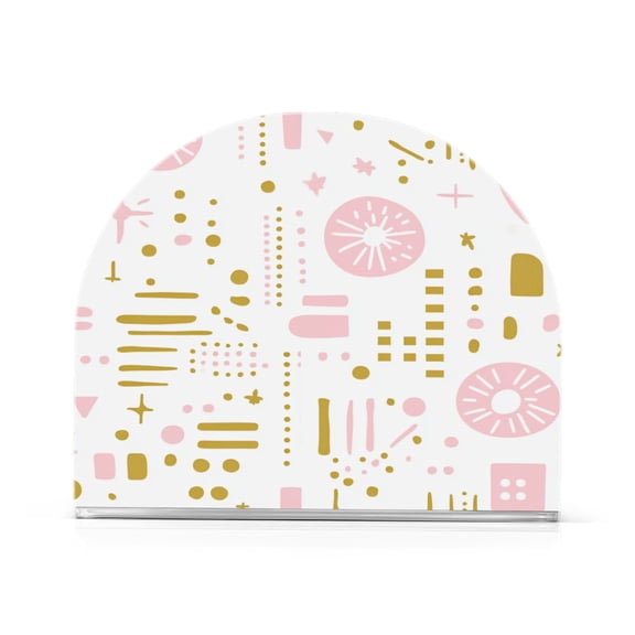 Cute Simple Pattern Design Thick U Shape Acrylic Napkin Holder Non Slip Space Saving for Kitchen
