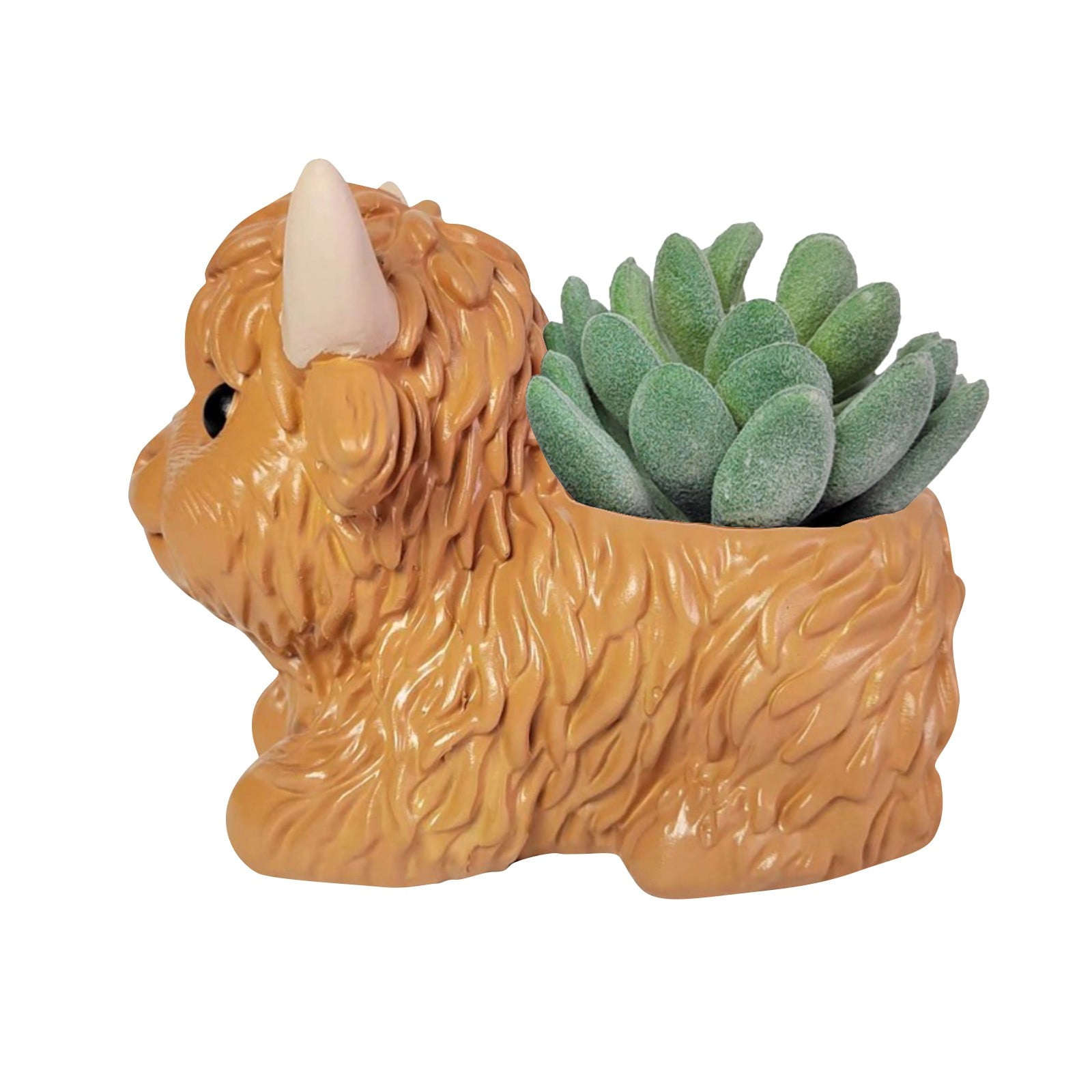 Cute Simulation Cattle Flower Pot Ornaments Planter,Gardening Micro Garden Decoration,Cattle Style Plant Pot,Fun Decorative Garden Pot for Living Room Bedroom Patio