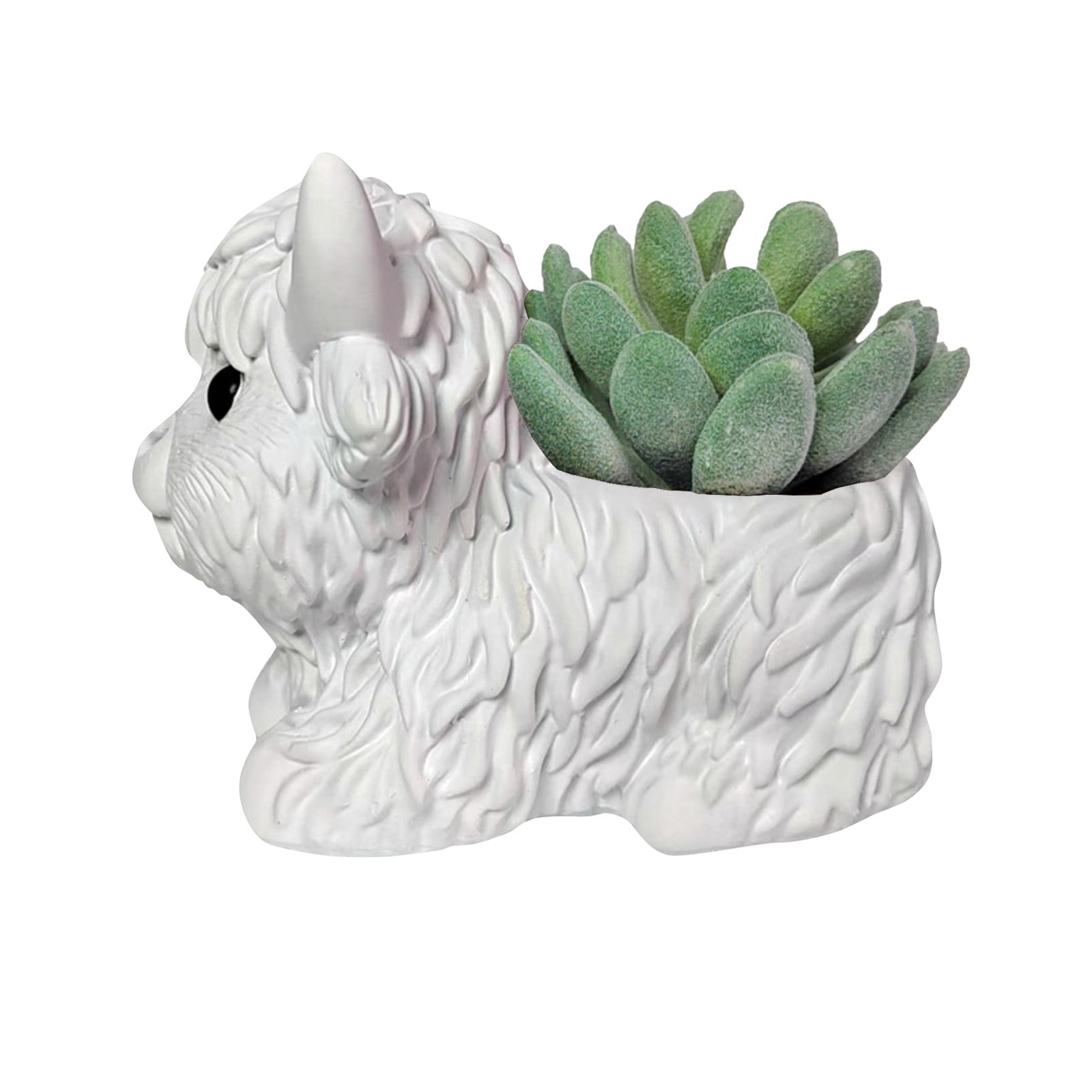 Cute Simulation Cattle Flower Pot Ornaments Planter,Gardening Micro Garden Decoration,Cattle Style Plant Pot,Fun Decorative Garden Pot for Living Room Bedroom Patio