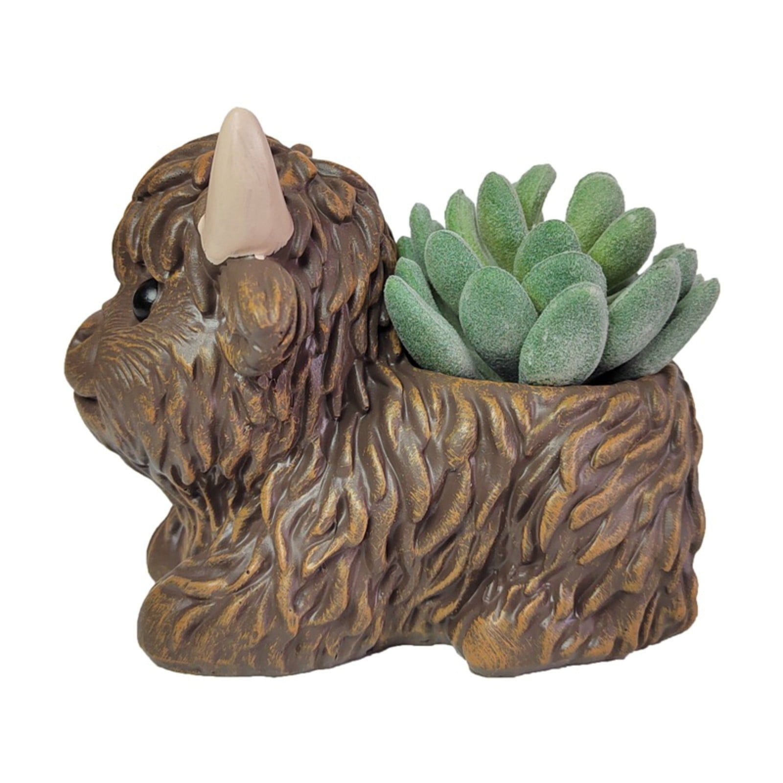 Cute Simulation Cattle Flower Pot Ornaments Planter,Gardening Micro Garden Decoration,Cattle Style Plant Pot,Fun Decorative Garden Pot for Living Room Bedroom Patio