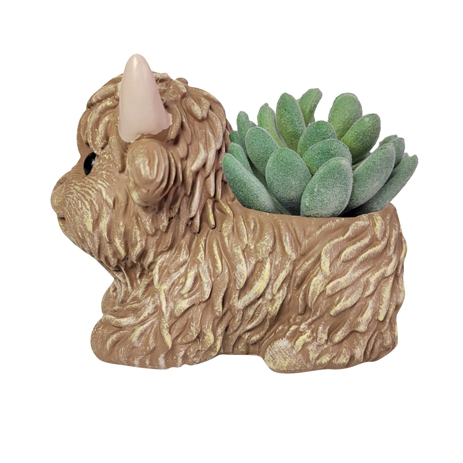Cute Simulation Cattle Flower Pot Ornaments Planter,Gardening Micro Garden Decoration,Cattle Style Plant Pot,Fun Decorative Garden Pot for Living Room Bedroom Patio