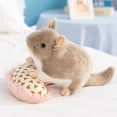 thumbnail image 1 of Cute Simulation Chinchilla Plush Toy Stuffed Animal Doll Soft Plushie For Teens & Decor Gift, 1 of 7