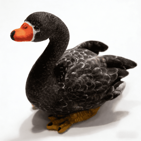 Cute Simulation Swan Plush Stuffed Animals Toy Fluffy Sofa Chair Decor Body Pillow Birthday Gifts