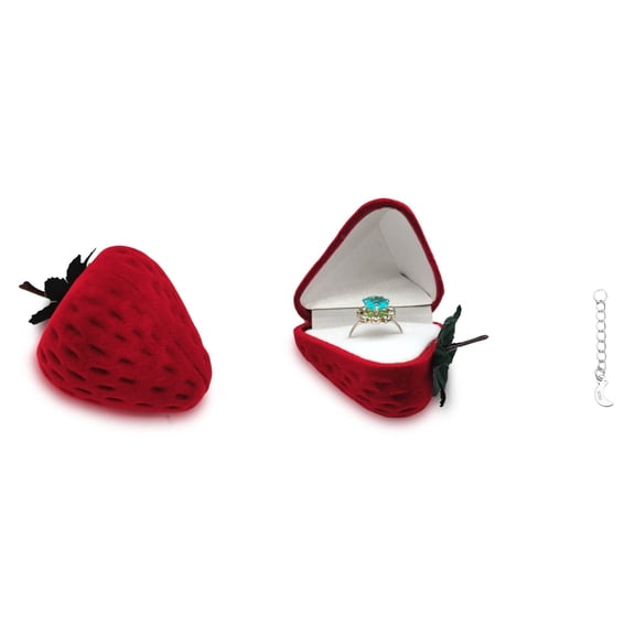 Cute Single Ring Box with Silver Moon DIY Small Chain, Miniature Jewelry Case Cartoon Delicate Plush Small Box For Jewelry Gift Decor Storage (White Shell)