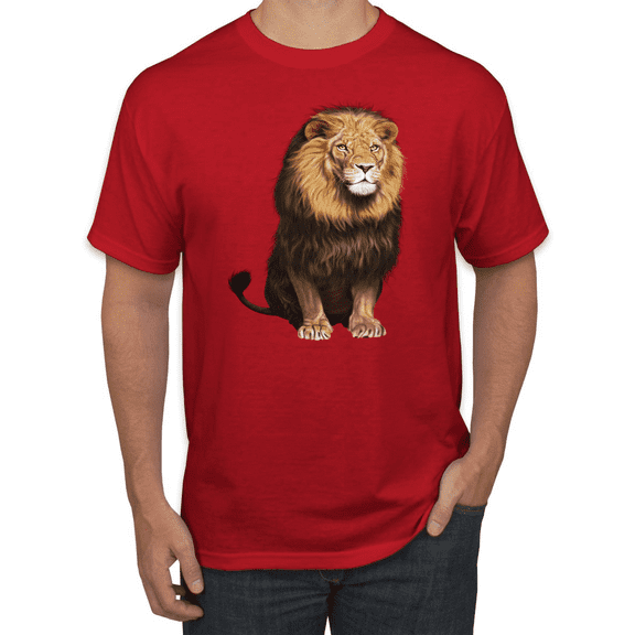 Cute Sitting African Lion Animal Lover Graphic T-Shirt