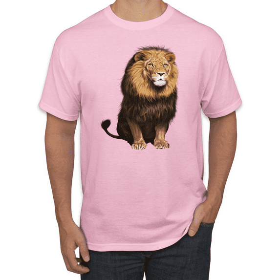 Cute Sitting African Lion Animal Lover Graphic T-Shirt