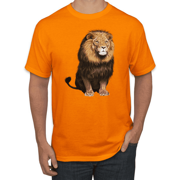 Cute Sitting African Lion Animal Lover Graphic T-Shirt