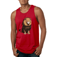 thumbnail image 1 of Cute Sitting African Lion Animal Lover Graphic Tank Top, 1 of 1