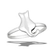 thumbnail image 1 of Cute Sitting Cat Ring .925 Sterling Silver Kitten Pussycat Band Jewelry Female Male Unisex Size 6, 1 of 4