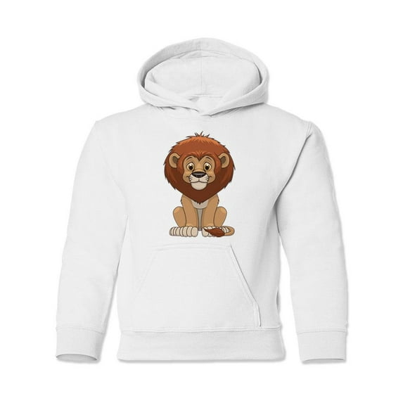 Cute Sitting Lion Hoodie Juniors -Image by Shutterstock, Medium