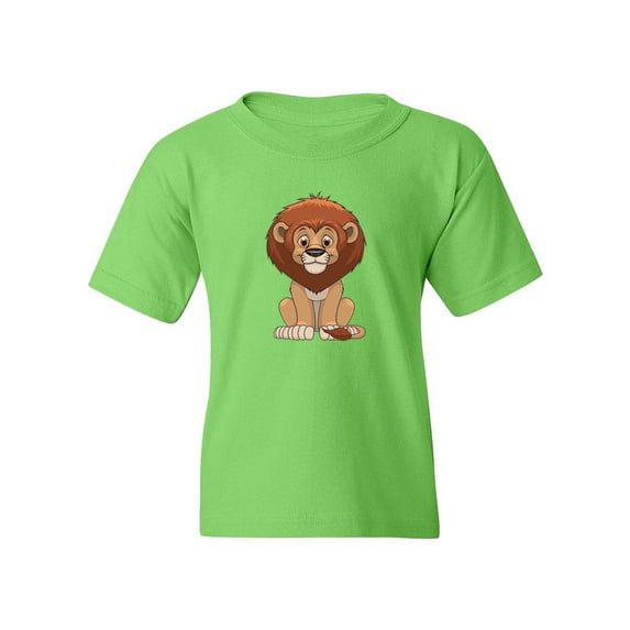Cute Sitting Lion T-Shirt Juniors -Image by Shutterstock, Large