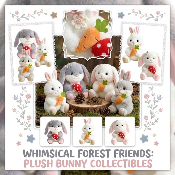 Cute Sitting Rabbit Plush Toy, Soft Stuffed Bunny Toy for Bedroom Decoration Desktop Display and Companion