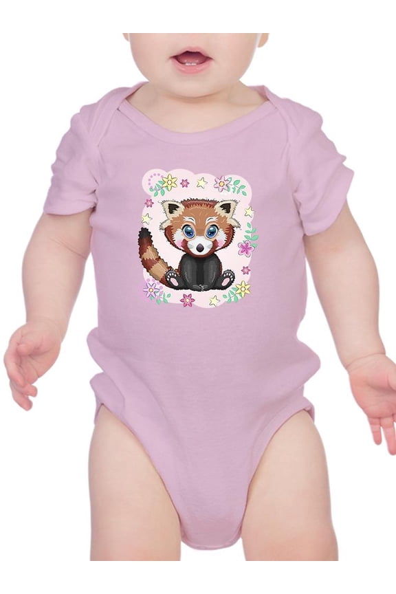 Cute Sitting Red Panda Bodysuit Infant -Image by Shutterstock, Newborn