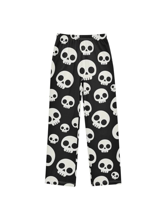 Cute Skull Head Kids Pajama Pants Boys Pjs Bottoms Sleepwear Lounge Large