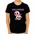thumbnail image 1 of Cute Skulls Halloween Shirts for Boys Purple Skull Shirt Boys Halloween Shirt Kids Halloween Shirt, 1 of 6
