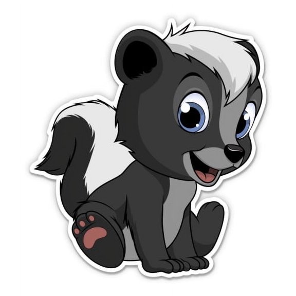 Cute Skunk - 3" Vinyl Sticker - For Car Laptop Water Bottle Phone - Waterproof Decal