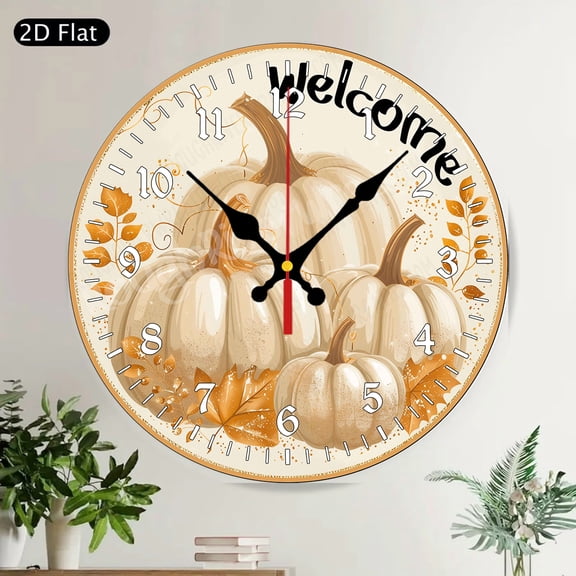 Cute Skunk Couple Love Heart Round Wall Clock Romantic Valentine's Day Silent Decor