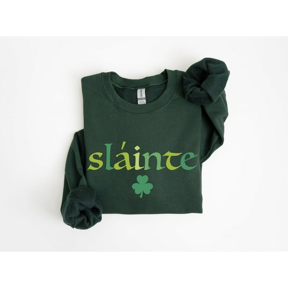 Cute Slainte Sweatshirt, St Patrick's Day Sweatshirt, Womens Irish Sweatshirt, Trendy St Patricks Day Shirt, Lucky Sweatshirt, Irish Shirt TSHIRT All Size S-5XL