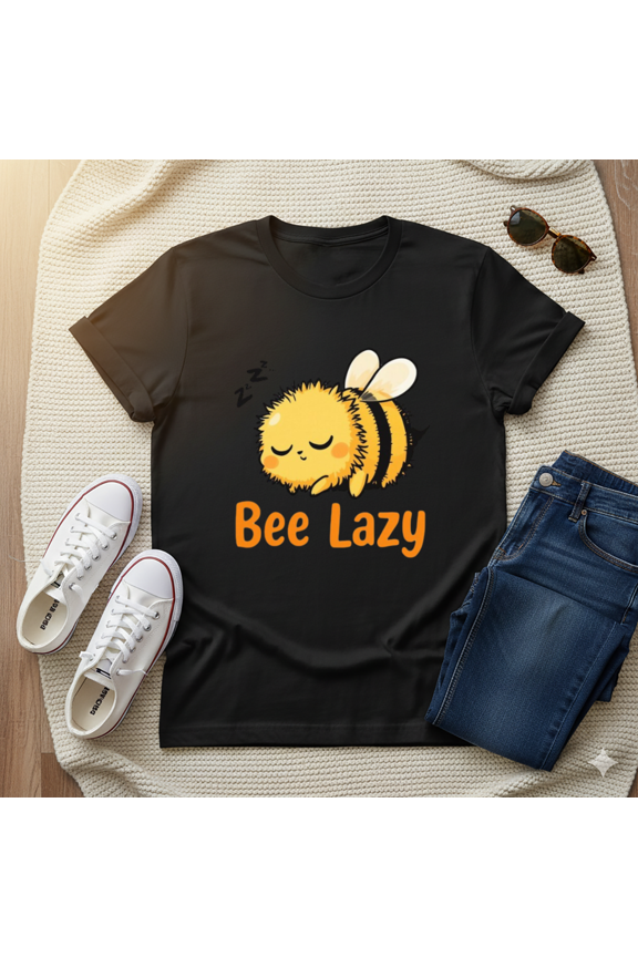 Cute Sleeping Bee Funny Lazy Day Nature Lover Cozy Quote Unisex T-Shirt, up to size 5XL