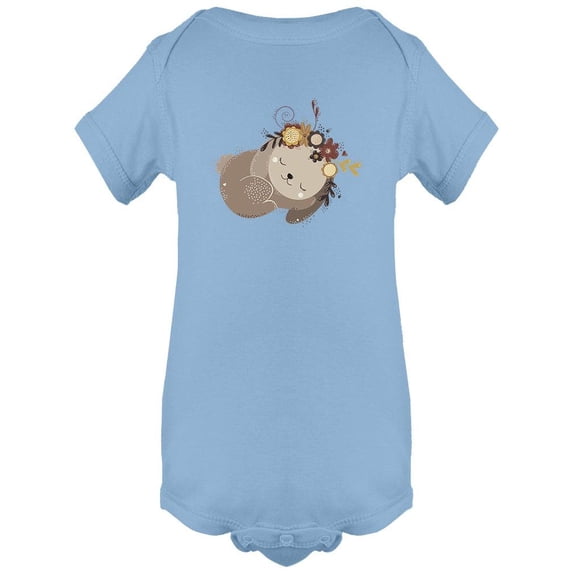 Cute Sleeping Beige Rabbit Bodysuit Infant -Image by Shutterstock, Newborn