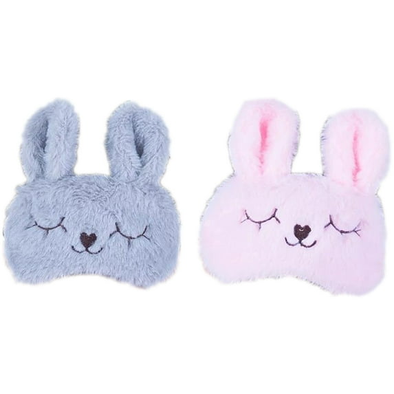 Cute Sleeping Eye Mask Plush Blindfold Travel Sleep Masks Soft Funny Eye Cover for Kids Girls and Adult