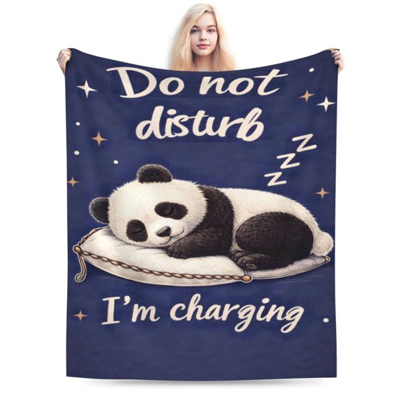 Cute Sleeping Panda Blanket Gift Throw Blanket Funny Panda Lover Pattern Blanket Cozy Soft Home Decor Gift for Panda Lovers 50x40