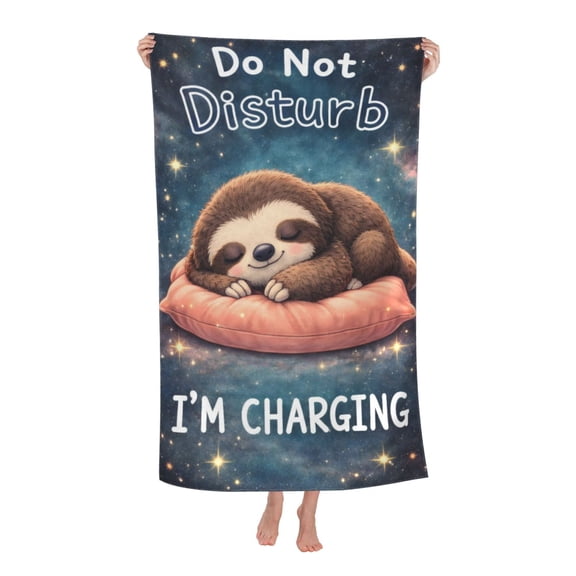 Cute Sleeping Sloth Bath Towel Soft and Highly Absorbent for Adults