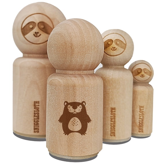 Cute Sleepy Baby Bear Rubber Stamp for Scrapbooking Crafting Stamping - Mini 1/2 Inch