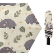thumbnail image 1 of Cute Sleepy Hippo Compact Sun Umbrella Windproof Travel Umbrellas for Rain Strong Portable UV Protection, 1 of 8