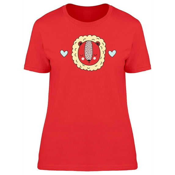 Cute Sleepy Lion T-Shirt Women -Image by Shutterstock, Female XX-Large
