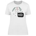 thumbnail image 1 of Cute Sleepy Rabbit Saying Hello T-Shirt Women -Image by Shutterstock, Female Large, 1 of 2