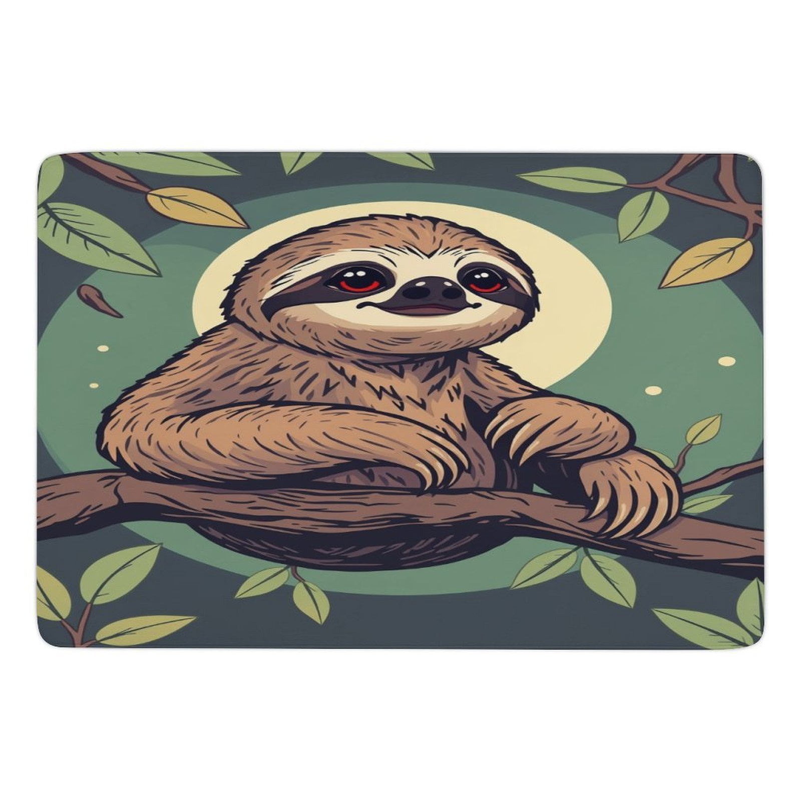 Cute Sleepy Sloth Doormat Nonslip Kitchen Mat Carpet Living Room